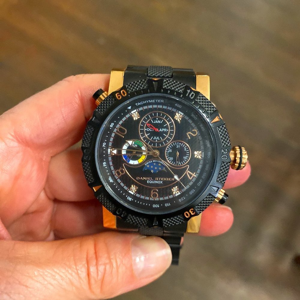 Rare! Daniel Steigler men's watch DS7058dm